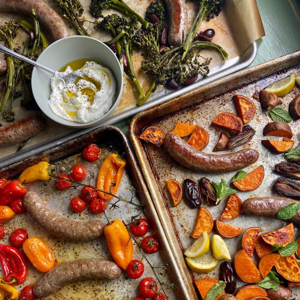 Sheet Pan Sausages and Vegetables